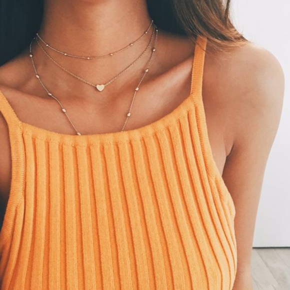 Urban Outfitters Jewelry - Unique Design//Heart Choker Necklaces Set